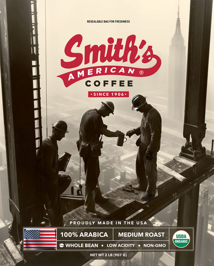 Smith’s American Organic Medium Roast Coffee – 2LB Bag